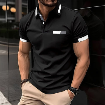 Julian - Stylish, sporty polo shirt with lapel collar for men