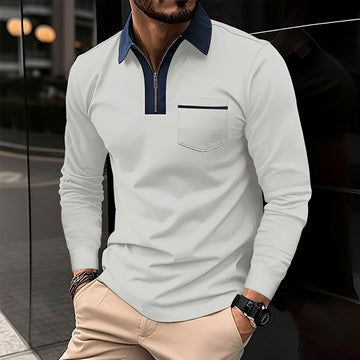 Jackson - Long-sleeved Polo Shirt Men - for Casual Wear
