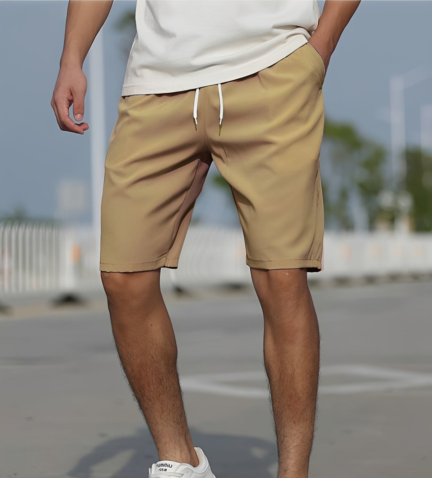 Tristan - Men's relaxed drawstring shorts