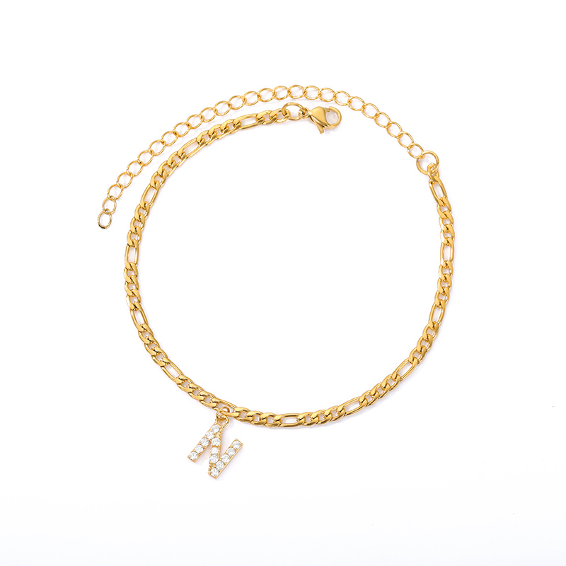 Ankle with Initial - Ankle bracelet with your initial