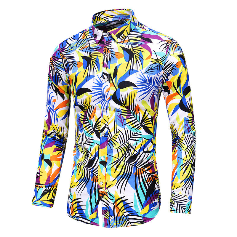 Dexter - Stylish printed long-sleeve shirt for men