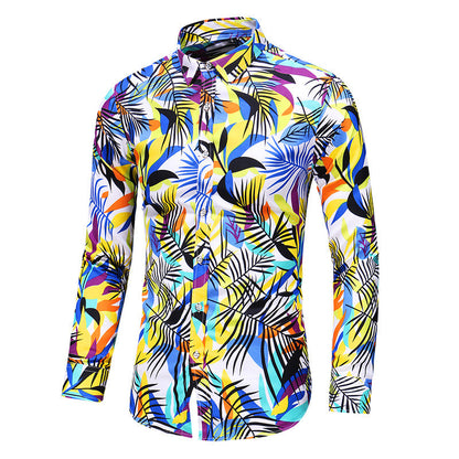 Dexter - Stylish printed long-sleeve shirt for men