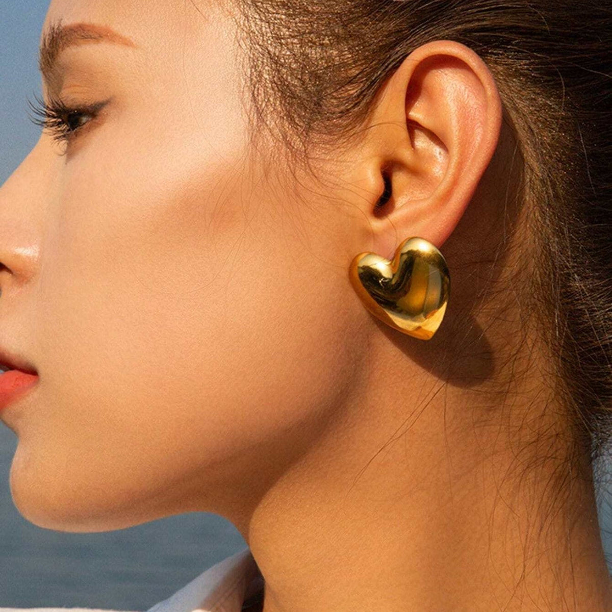 Large Heart-Shaped Earrings