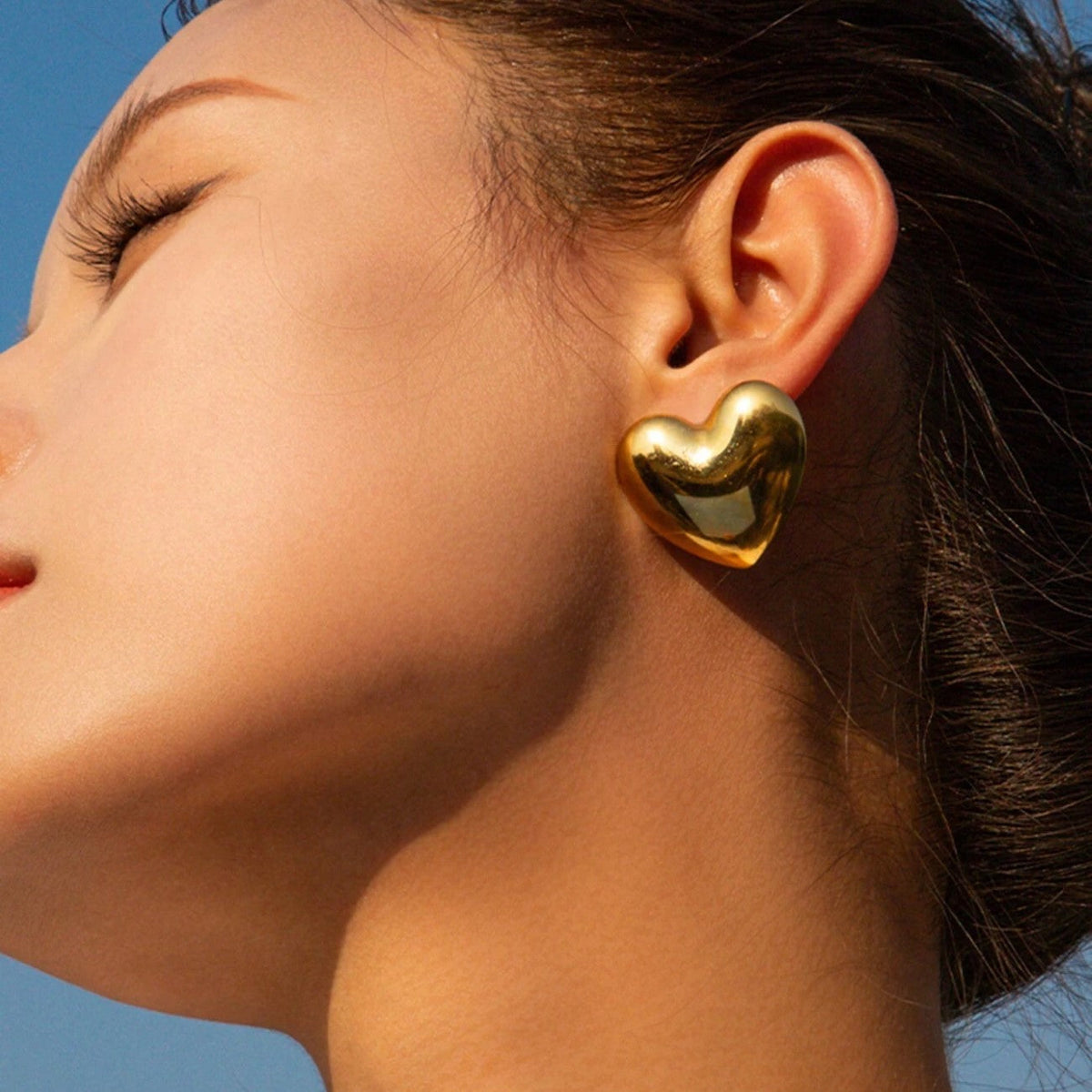 Large Heart-Shaped Earrings