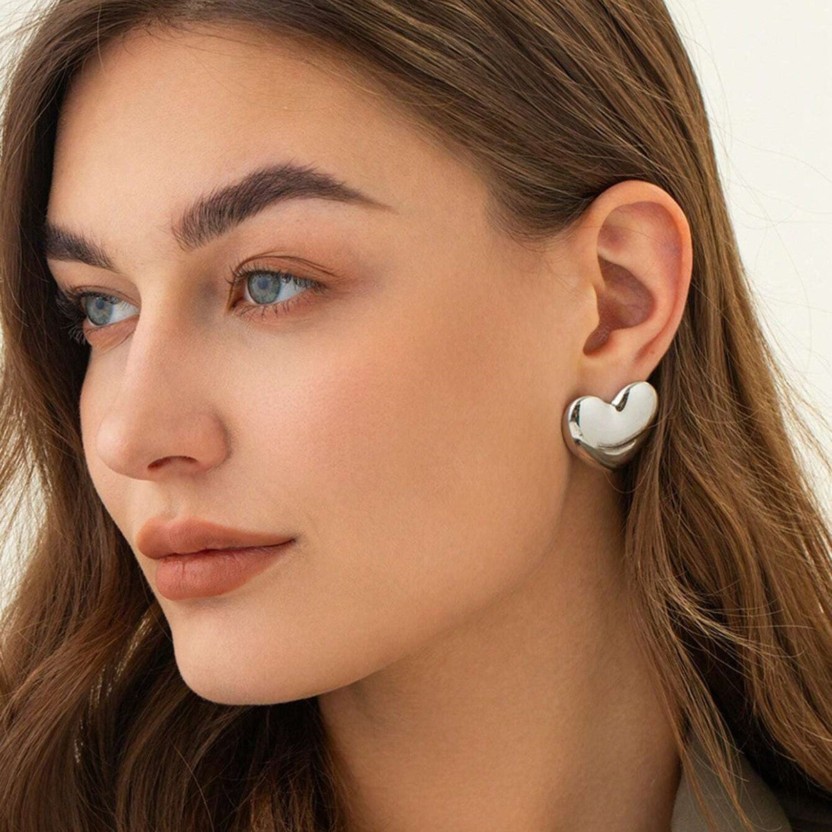 Large Heart-Shaped Earrings