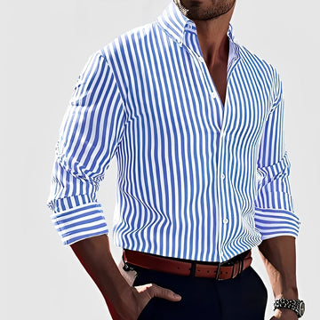 Robbins - Casual Long Sleeved Striped Shirt