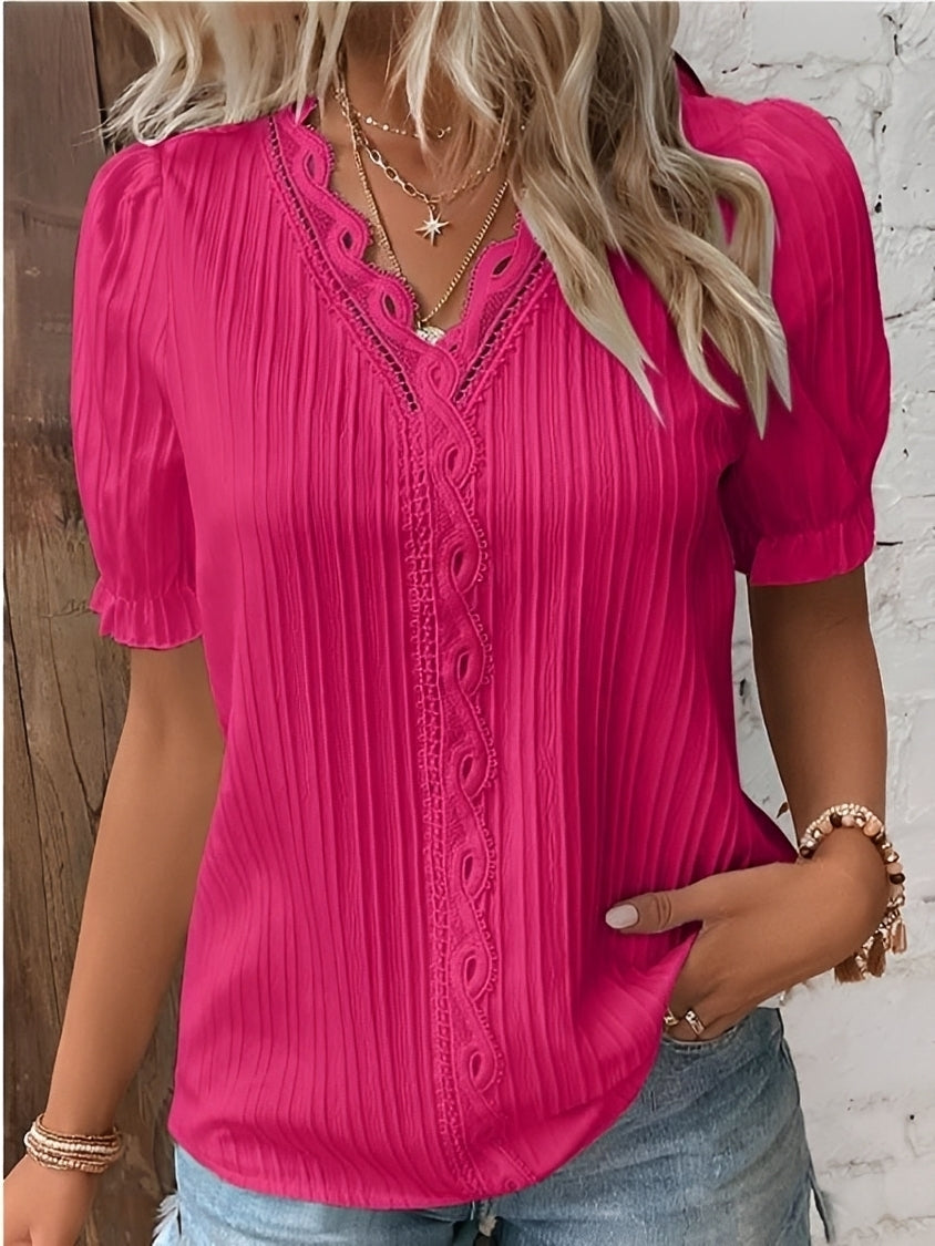 Kristina - Women's stylish V-neck blouse