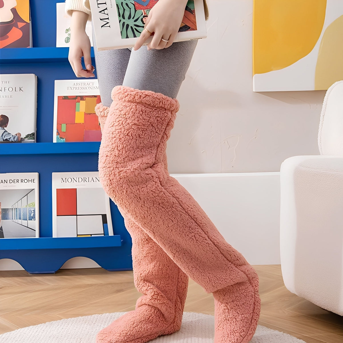 Camellia - Warm, Over-the-Knee Winter Socks for Women