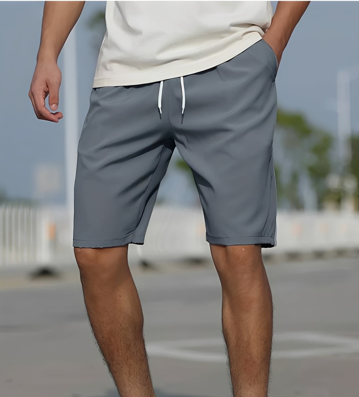 Tristan - Men's relaxed drawstring shorts