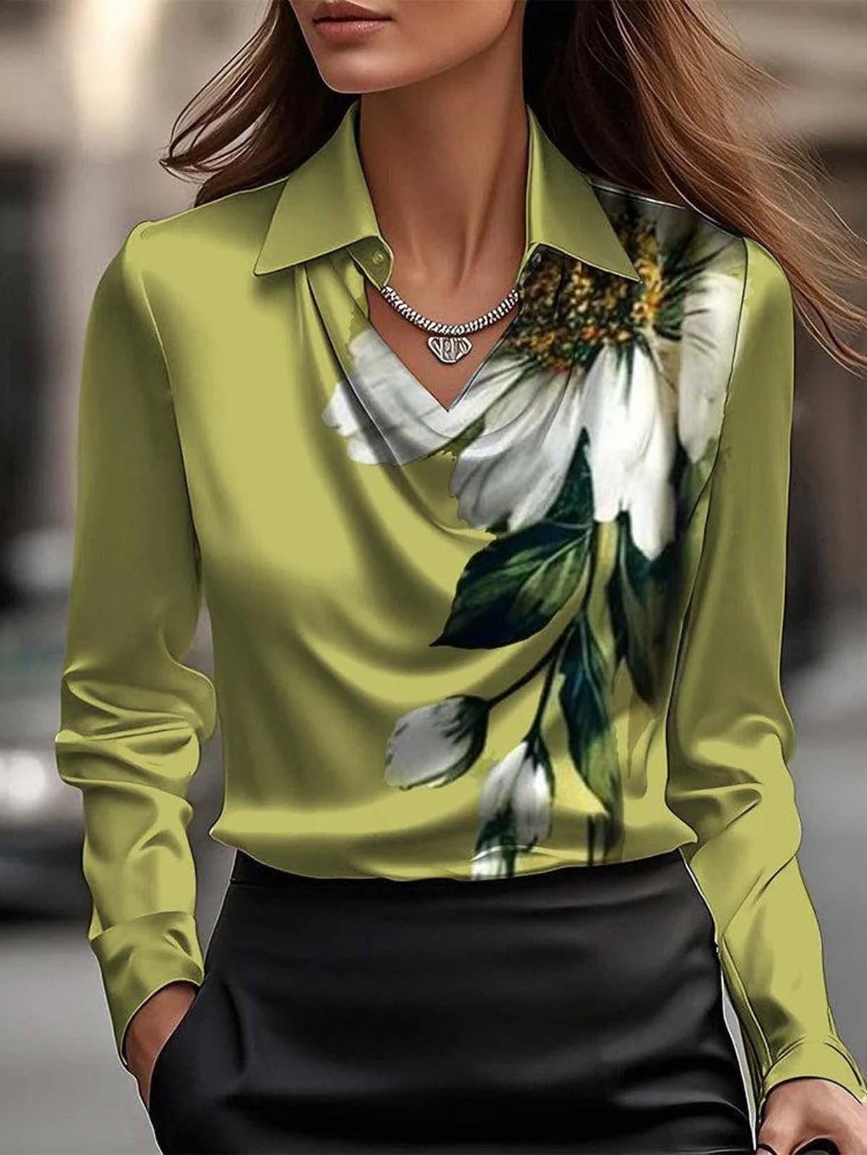 Amira - Elegant ruffle blouse for women