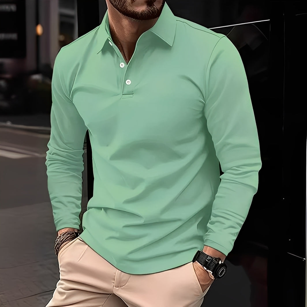 Deacon - Comfortable long-sleeve polo shirt
