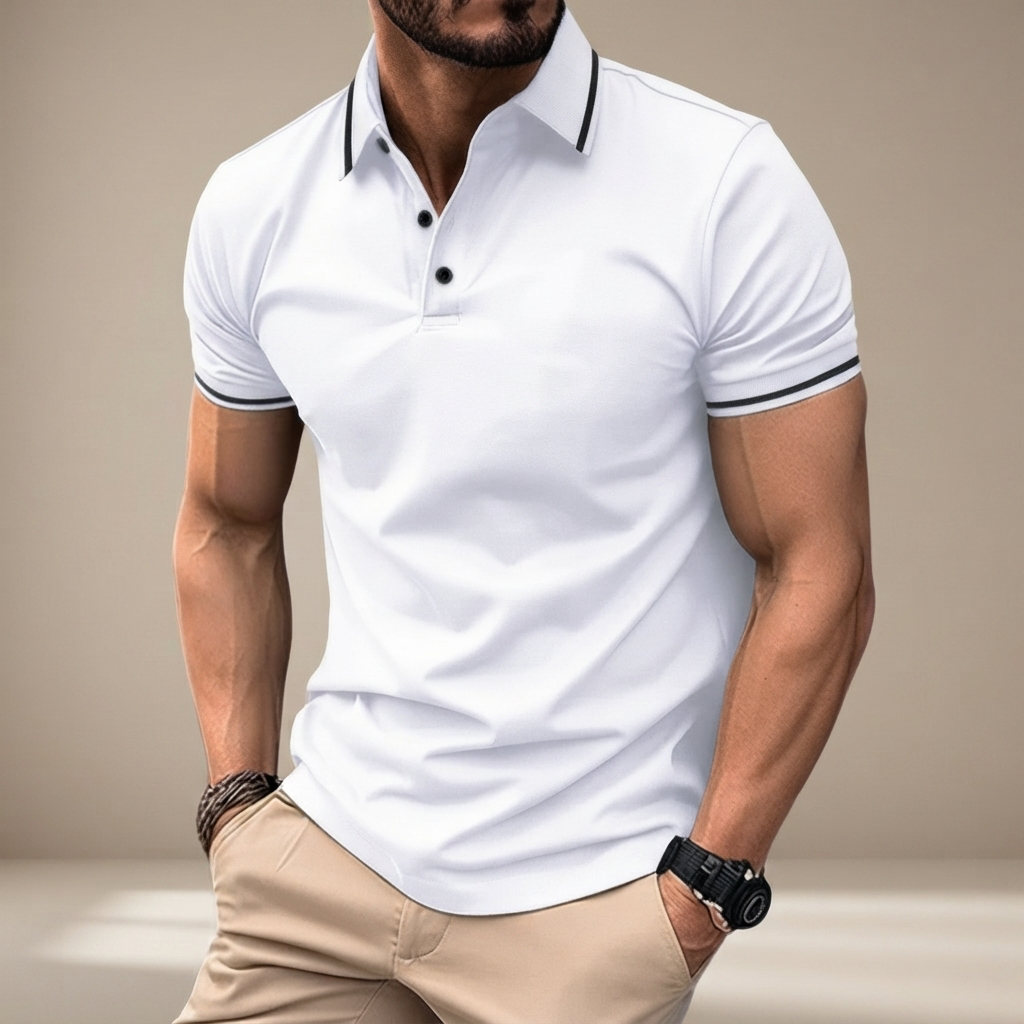 Elvan - Relaxed Half-Button Polo Shirt
