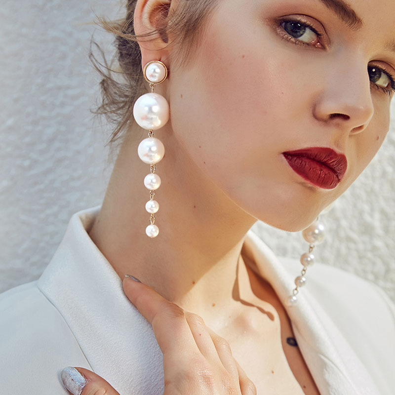 Pearl Drop Earrings - Long Pearl Earrings