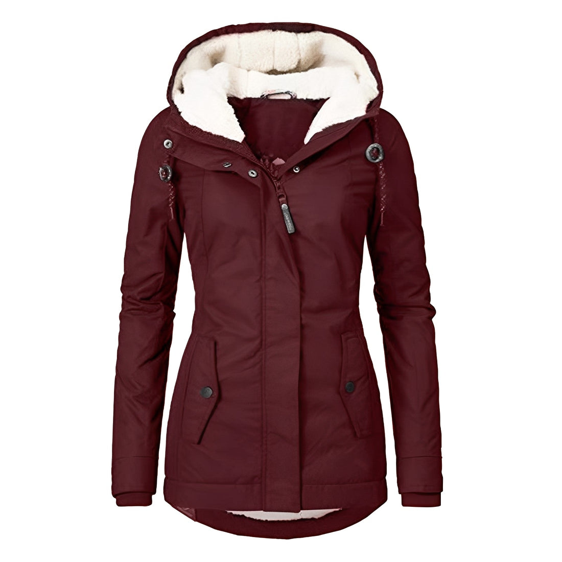 Earleen - Comfortable and warm jacket with hood