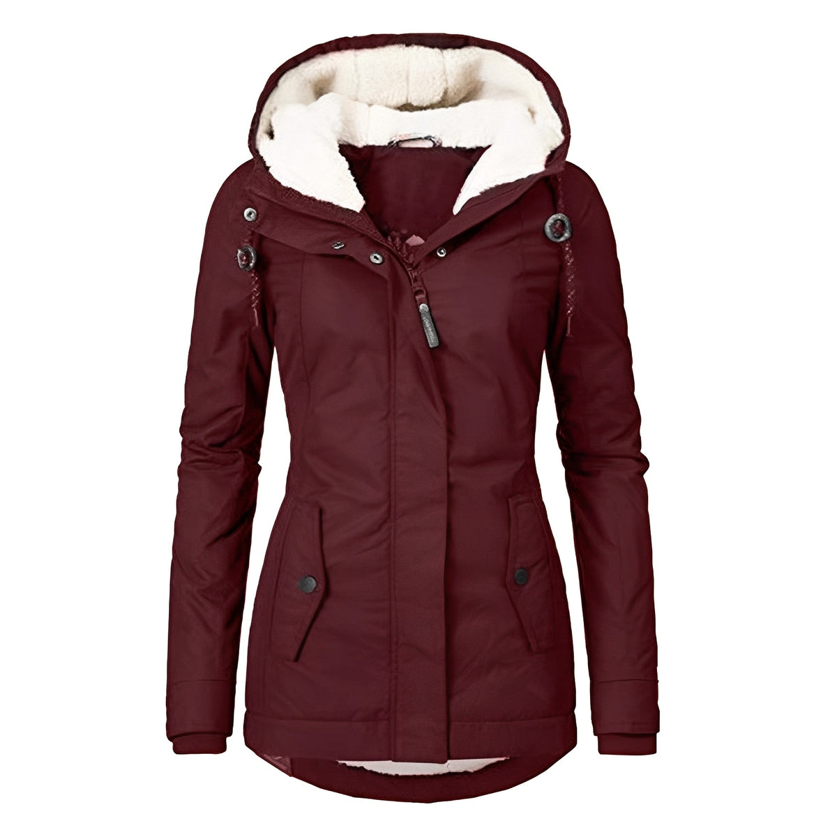 Earleen - Comfortable and warm jacket with hood