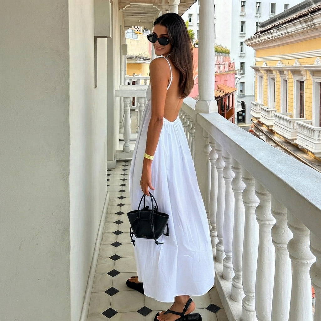 Rhian - Fashionable Open-Back Dress