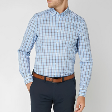 Lance - Men's long sleeve plaid shirt