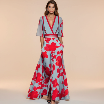 Gianna - Trendy V-Neck Maxi Dress