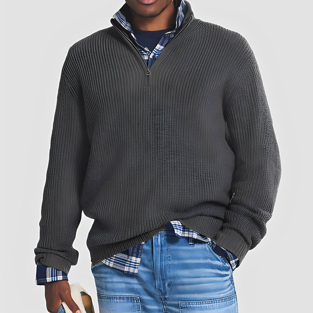 Constantine - Comfortable Pullover with Zipper for Men