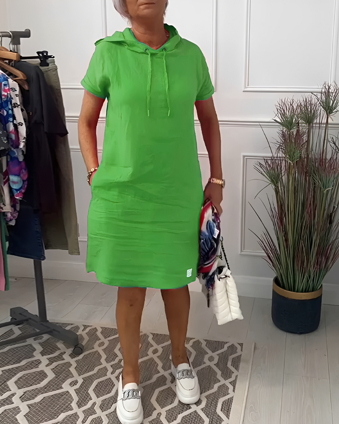 Tasha - Relaxed Hooded Mid-Length Dress