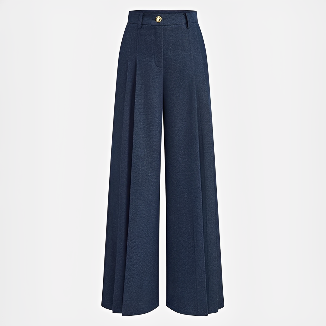 Odessa - Casual Pleated Wide-Leg Pants