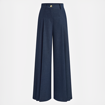 Odessa - Casual Pleated Wide-Leg Pants