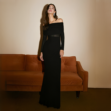 Ermanda - Elegant off-shoulder maxi dress