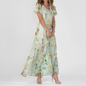 Lily - Trendy floral maxi gown
