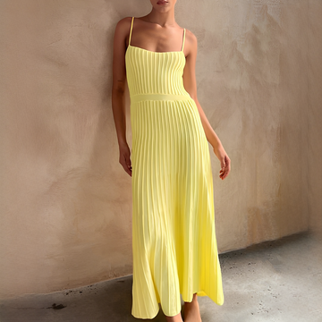 Pheobie - Stylish Pleated Midi Dress