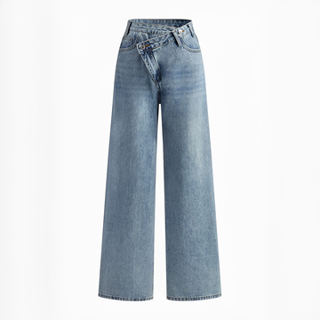 Jolina - Pants with Uneven Waistline