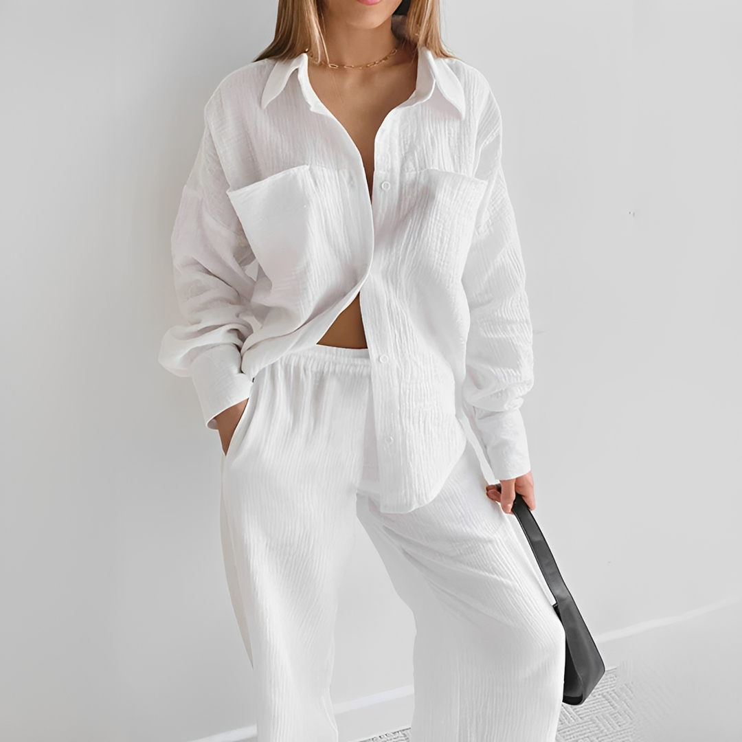 Lucille - Casual Two-Piece Trousers Outfit