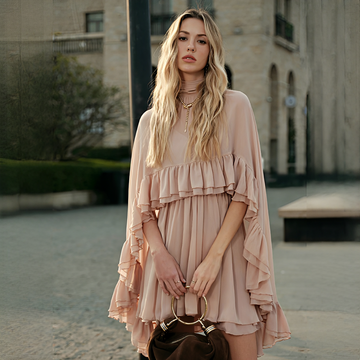 Zhuchin - Stylish dress with ruffles