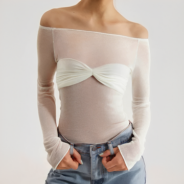 Shanelle - Off-Shoulder Long Sleeve Top