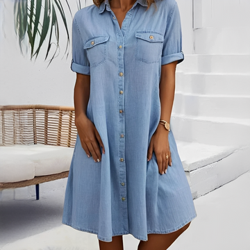 Naomi - Relaxed Button-Down Mini Dress