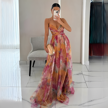 Darrisha - Stylish Cross Waist Long Dress