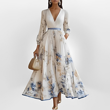 Klarise - Stylish Cross V-Neck Dress