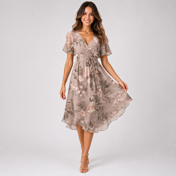 Elsinya - Trendy and Flowing Midi Dress