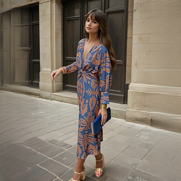 Gwynedd - Stylish V-Neck Dress