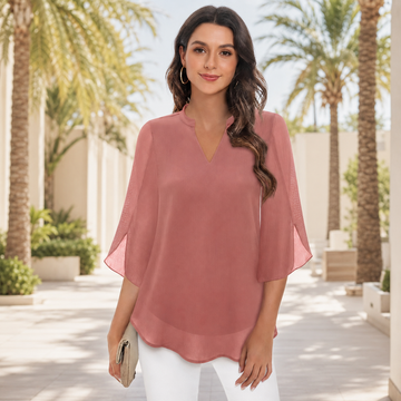 Arsine - Stylish Relaxed V-Neck Blouse