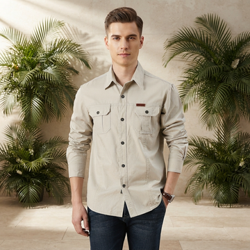Hayden - Long-Sleeve Cargo Shirt with Multiple Pockets