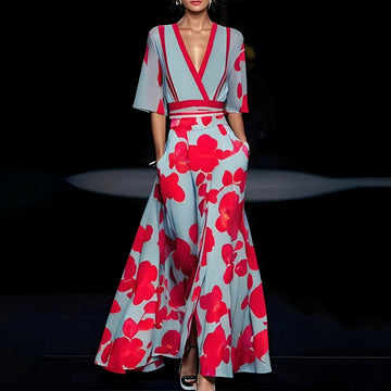 Debora - Long floral dress for women