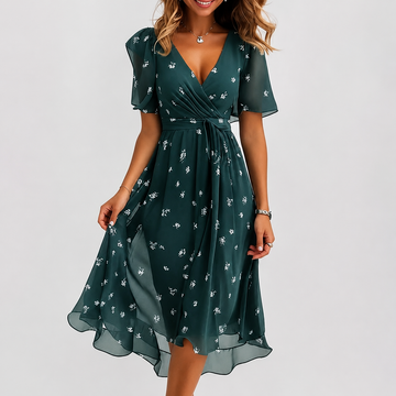 Luella - Flowing V-Neck Midi Dress