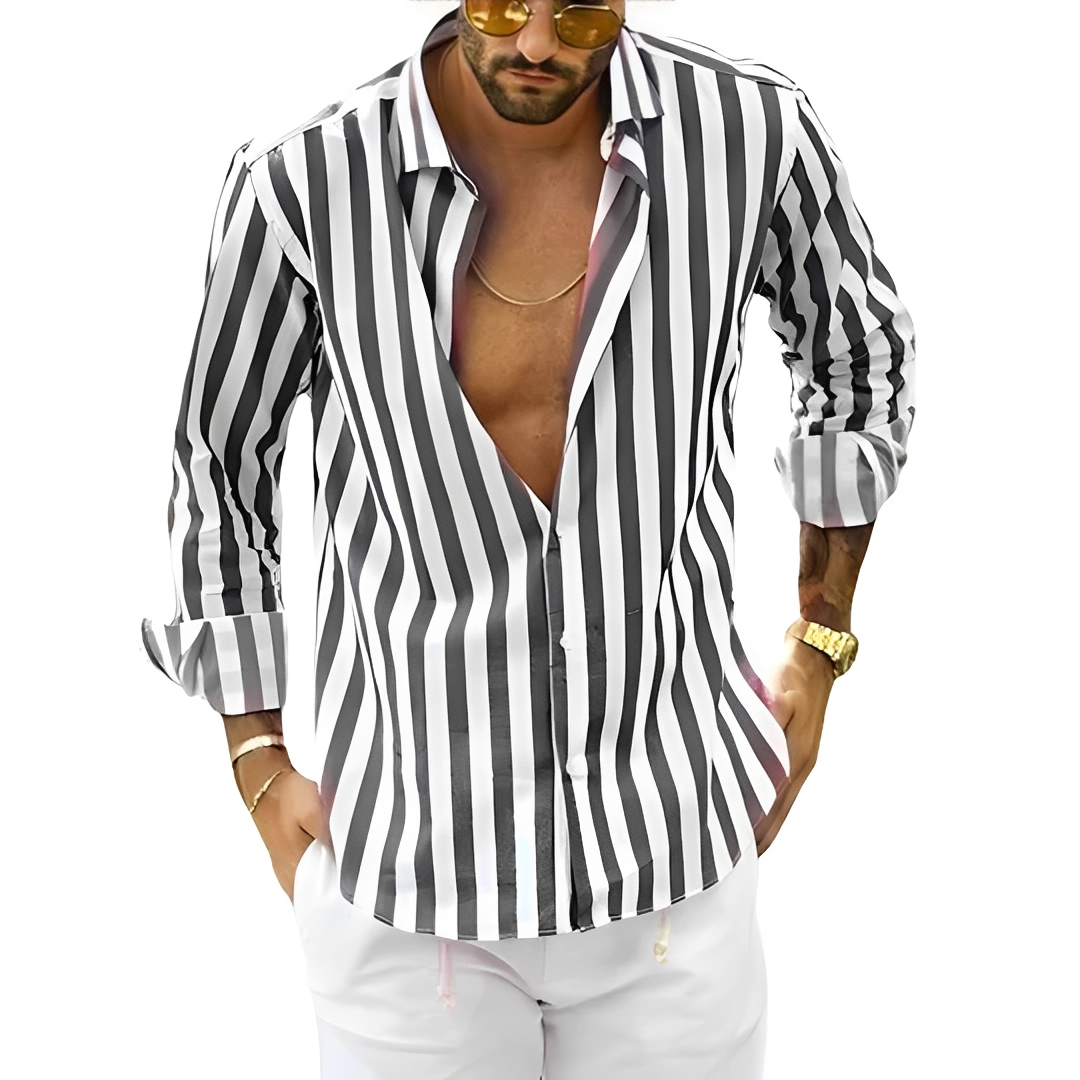 Roldan - Summer striped shirt for men