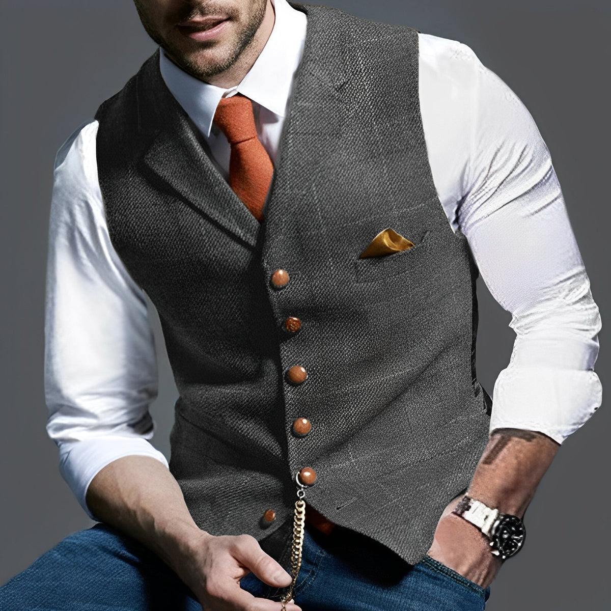 Jasper – Vintage Vest for Men