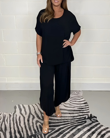 Verley - Casual Relaxed-Fit Pants Set