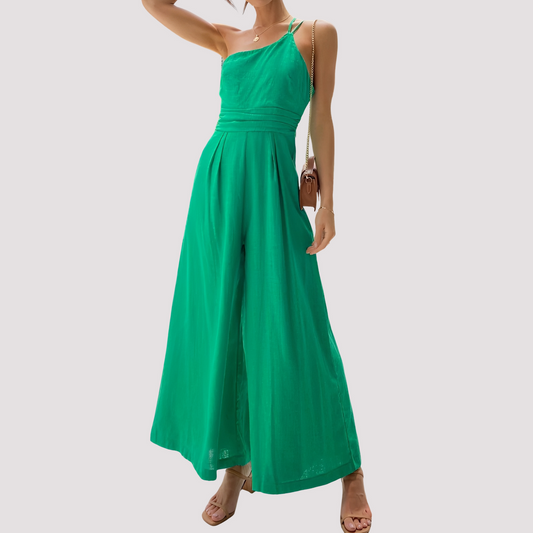 Carla - Stylish one-shoulder wide-leg jumpsuit for women