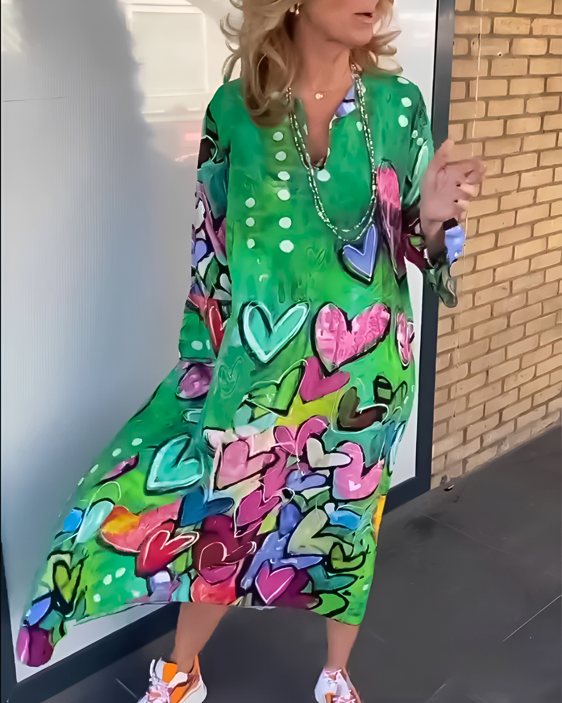 Geneva - Cozy V-Neck Dress