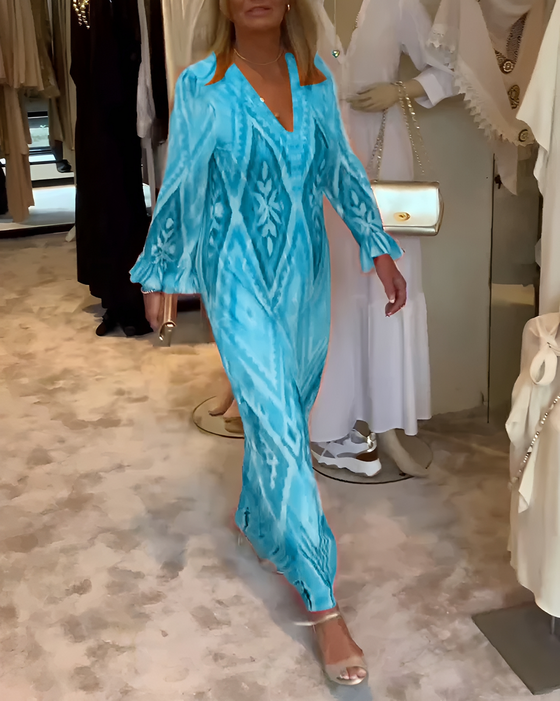 Glynnis - Elegant Long Sleeve Maxi Dress