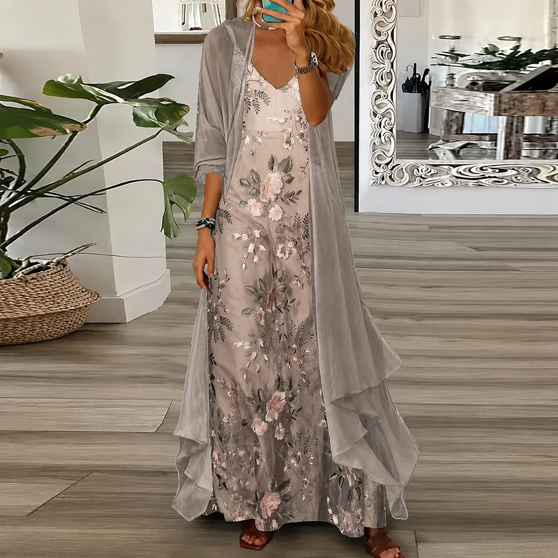 Derivia - Chic Two-Piece Maxi Dress