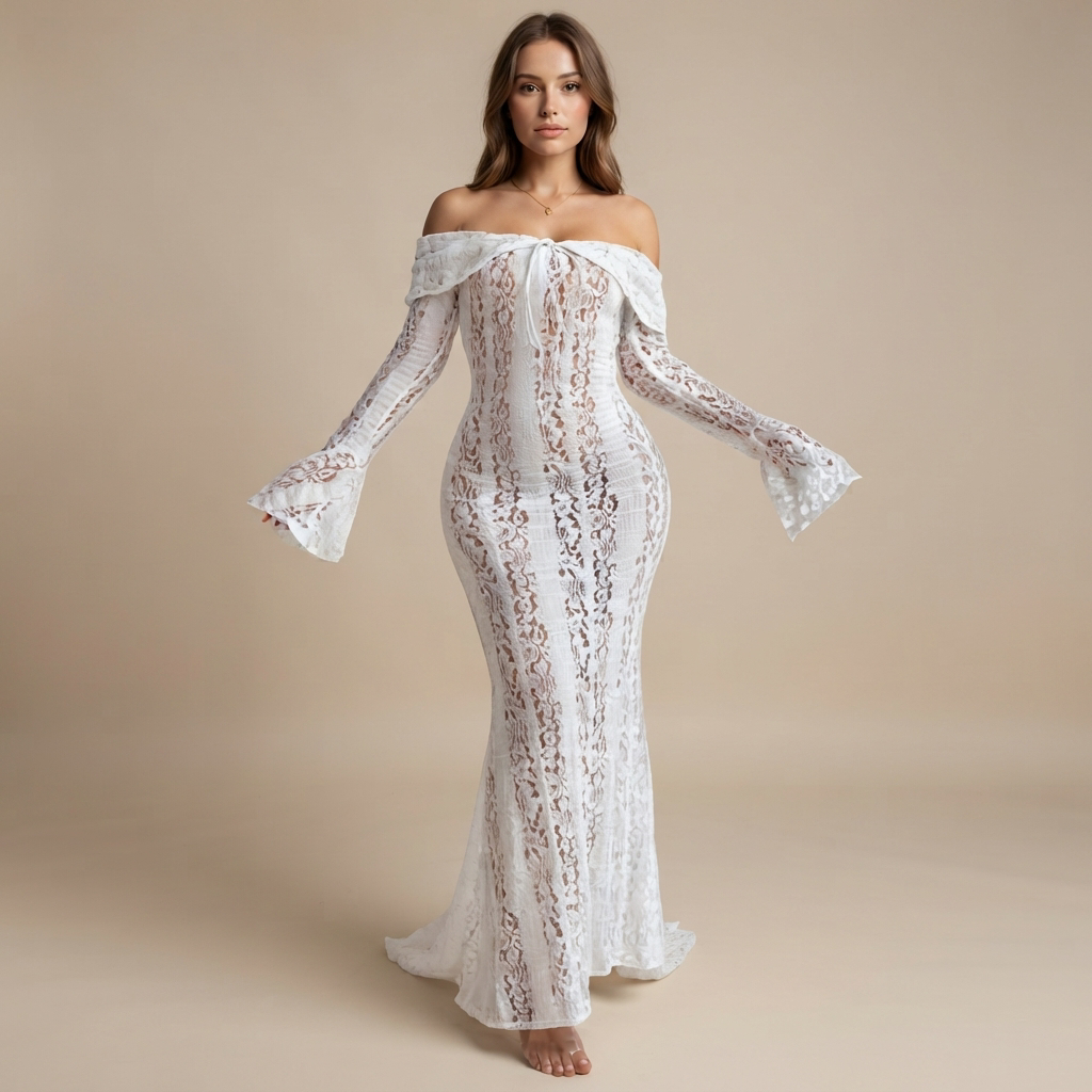 Juliana - Stylish Lace-Up Maxi Dress
